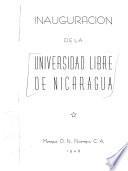 Inauguración de la Universidad Libre de Nicaragua