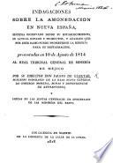 Indagaciones sobre la amonedacion en Nueva España, etc