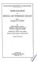 Index-catalogue of Medical and Veterinary Zoology