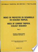 Index de Projets en Cours Sur L'écologie Tropicale