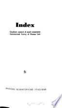 Index: International survey of Roman law