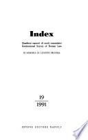 Index: International survey of Roman law