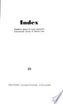Index: International survey of Roman law