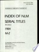 Index of NLM Serial Titles