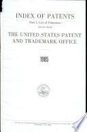 Index of Patents Issued from the United States Patent and Trademark Office