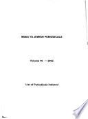 Index to Jewish Periodicals