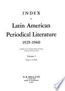 Index to Latin American Periodical Literature, 1929-1960