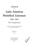 Index to Latin American Periodical Literature