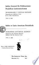 Index to Latin American periodicals