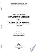 Indice analítico del Suplemento literario del Diario de la Marina, 1927-1930