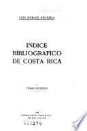 Indice bibliografico de Costa Rica
