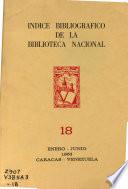 Indice bibliográfico de la Biblioteca Nacional