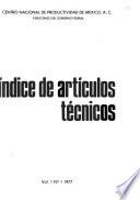 Indice de artículos técnicos