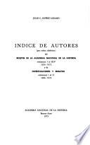 Indice de autores