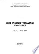 Indice de diarios y semanarios de Costa Rica