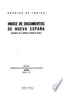 Indice de documentos de Nueva España