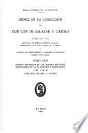 Indice de la colección de don Luis de Salazar y Castro: Fuentes historicas de las órdenes militares, genealogías de la de montesa y misceláneas, I-41 al K-11