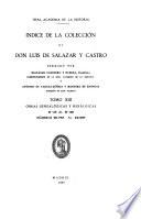 Indice de la colección de don Luis de Salazar y Castro