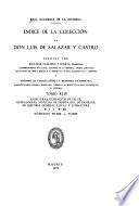 Indice de la colección de don Luis de Salazar y Castro
