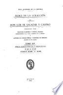 Indice de la colección de don Luis de Salazar y Castro