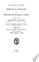 Indice de la colección de don Luis de Salazar y Castro