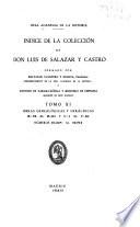 Indice de la colección de don Luis de Salazar y Castro