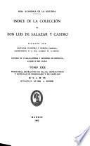 Indice de la colección de don Luis de Salazar y Castro