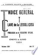 Indice general y clave de la legislación publicada en el Registro oficial