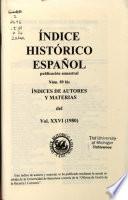 Indice histórico español