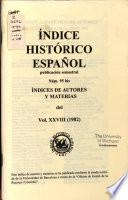 Indice histórico español