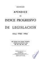 Indice progresivo de legislación