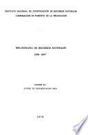 Información bibliográfica de recursos naturales