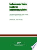 Información sobre información 1982. Julio. Año 5, número 8. Indicadores internacionales sobre cuentas nacionales y sector industrial