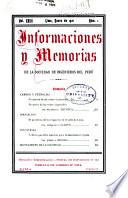 Informaciones y memorias de la Sociedad de Ingenieros del Perú
