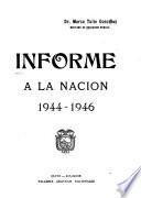 Informe [a la Nacion]