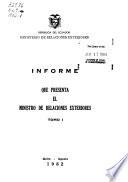 Informe a la nación que presenta el Ministerio de Relaciones Exteriores