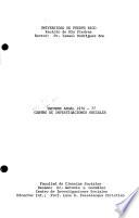 Informe anual del Centro de Investigaciones Sociales