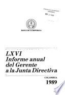 Informe anual del gerente a la junta directiva
