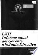 Informe anual del gerente a la junta directiva