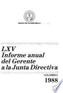 Informe anual presentado por el gerente a la junta directiva
