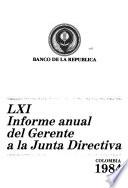 Informe anual presentado por el gerente a la junta directiva