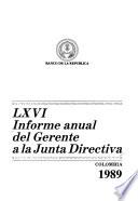 Informe anual presentado por el gerente a la junta directiva