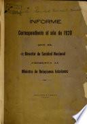 Informe correspondiente al año de ...