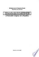 Informe de actividades ... al Honorable Congreso de la República