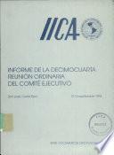 Informe de la Decimocuarta Reunion Ordinaria del Comite Ejecutivo