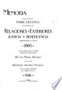 Informe de las labores desarrolladas por el poder ejecutivo en el ramo de relaciones exteriores