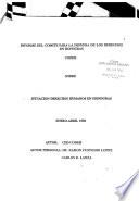 Informe del Comité para la Defensa de los Derechos en Honduras, CODEH, sobre situación derechos humanos en Honduras