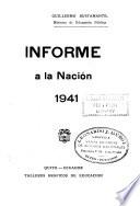 Informe del Ministerio de Educación Pública a la nación