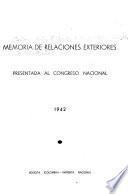 Informe del Ministro de Relaciones Exteriores al Congreso de ...