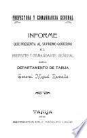 Informe del Prefecto y Comandante General del Departamento de Tarija